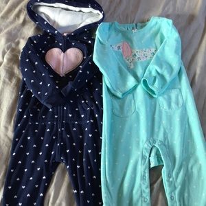 Carter’s fleece one piece bundle